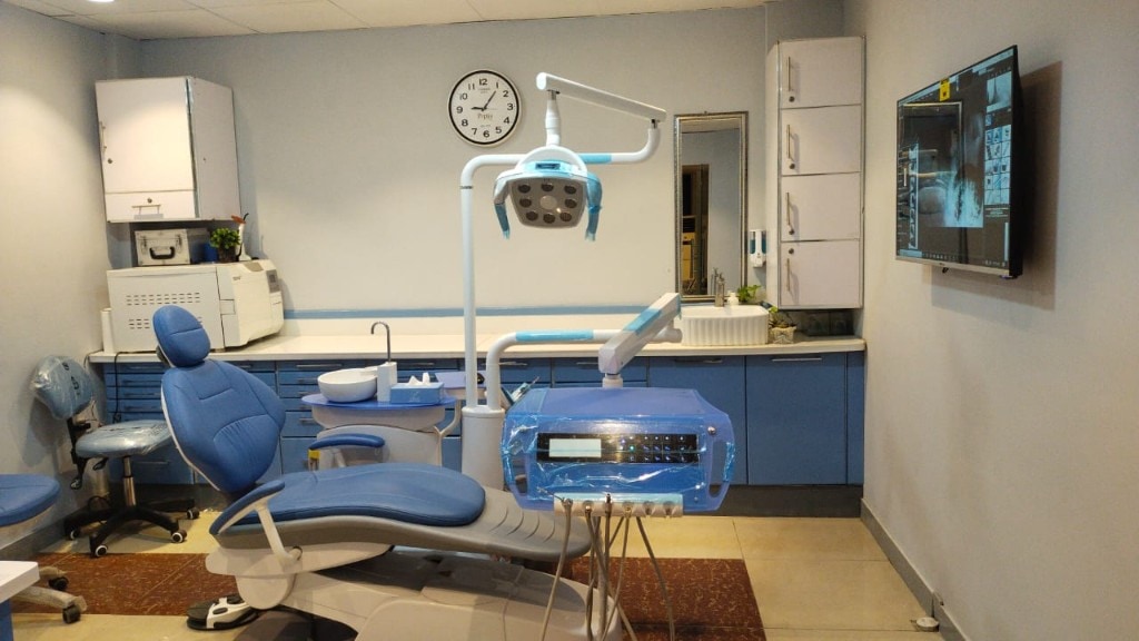 Dental treatment room at Reliance Hospital Dental Clinic, Bahria Town